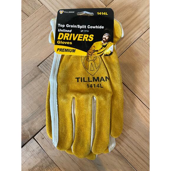 New Tillman Top Grain/Split Cowhide Drivers Gloves, 1414L - Picture 1 of 2